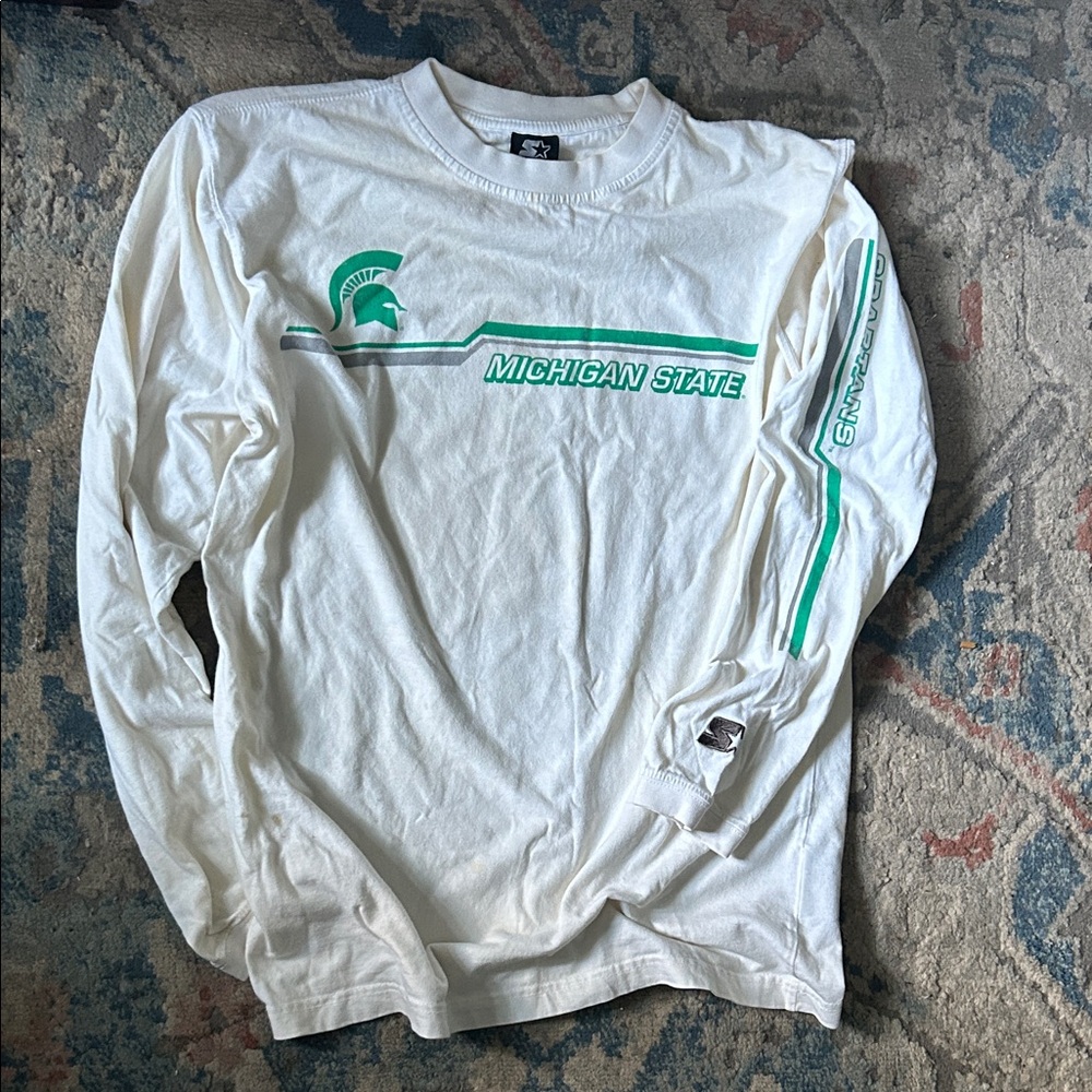 Michigan State White Long Sleeve Tee